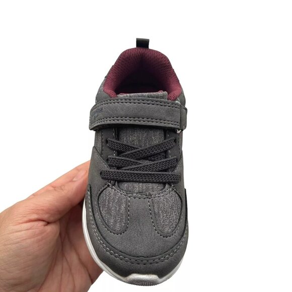 Oshkosh Toddler Boy's Slip-on Casual Sneaker Size 8 Gray Lightweight & Comfy - Picture 4 of 16